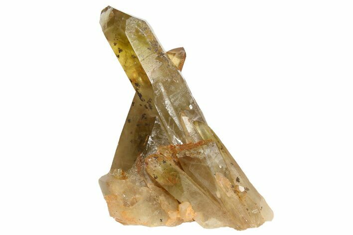 Smoky, Yellow Quartz Crystal Cluster (Heat Treated) - Madagascar #174638